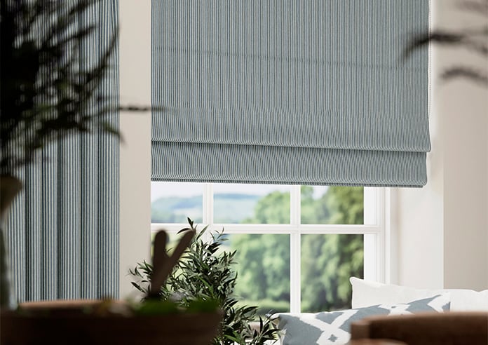 Montierre Stripe, Dusky Cornflower - Twist&Fit Roman Blind - Image 5